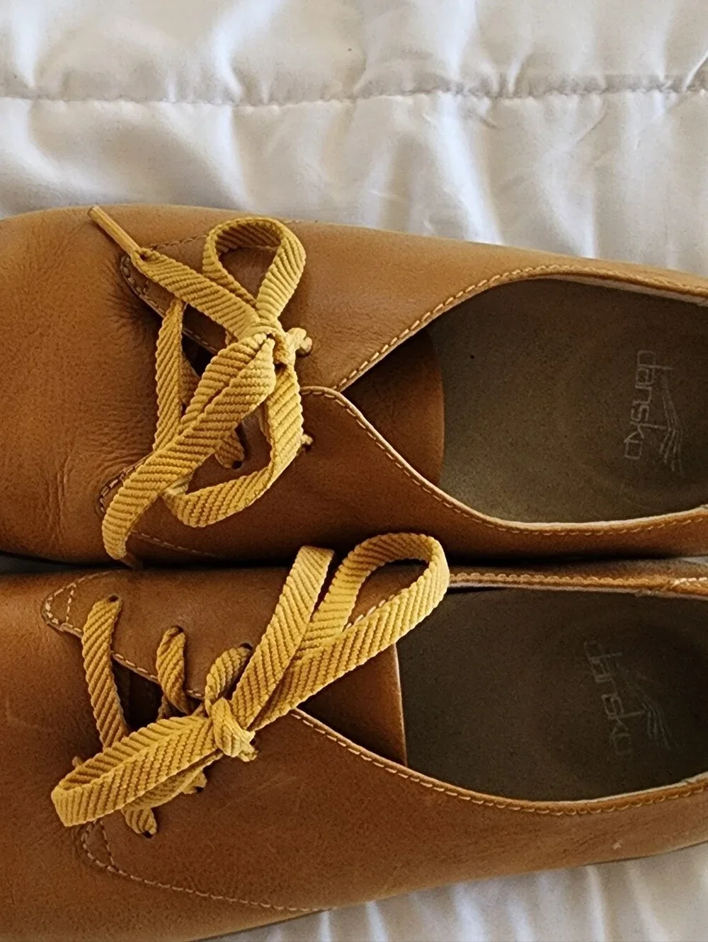 Dansko Tan Leather Casual Lace-Up Shoes